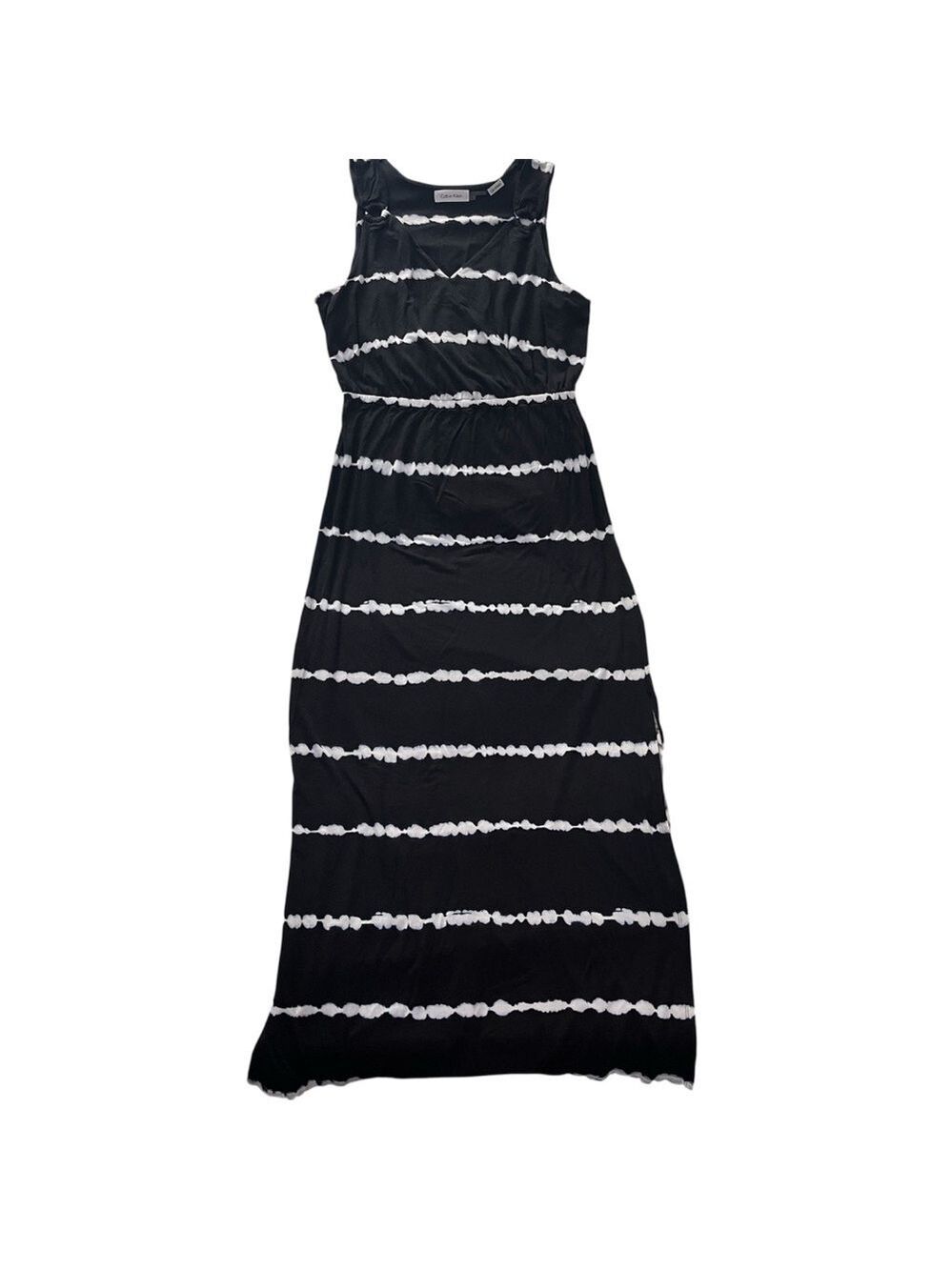 Calvin Klein Tie Dye Surplice Maxi Dress Jersey Knit 6